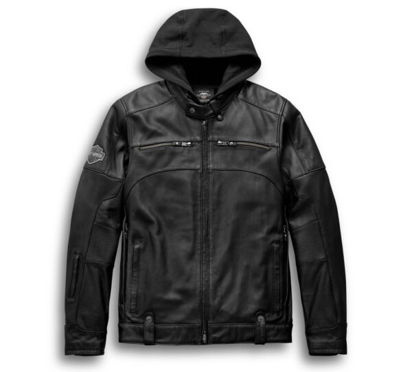 Harley-Davidson Mens Swingarm 3-in-1 Leather Jacket - Black